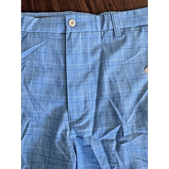 PGA TOUR Men's Shorts Flat Front Geometric Print Shorts Poseidon Blue Size 40 - Picture 5 of 9
